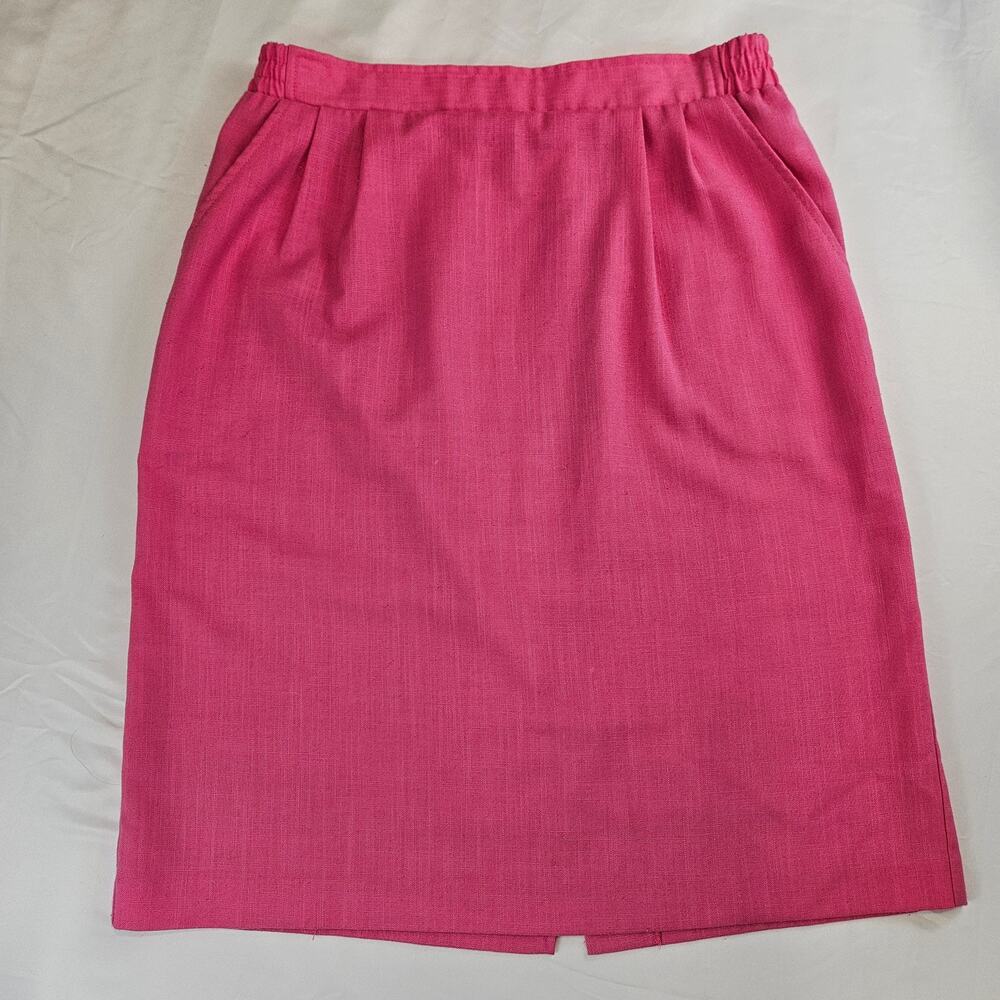 Bobbie Brooks Hot Pink Elastic Waist Pencil Skirt Petite Vintage Y2K